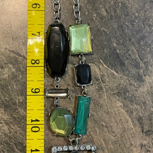 Cross like rhinestone necklace - Picture 5 of 6